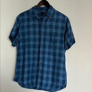 Men's Blue Plaid Shirt